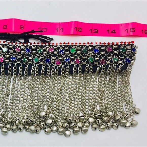 Tribal Belly Chain With Long Dangling Bells, Kuchi Belly Dance Belt - Picture 14 of 16